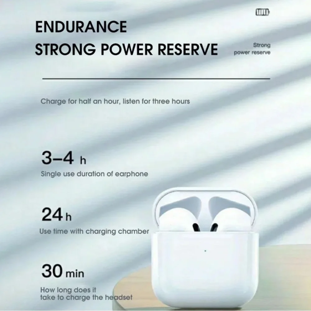 White Wireless Stereo Headset V5.0